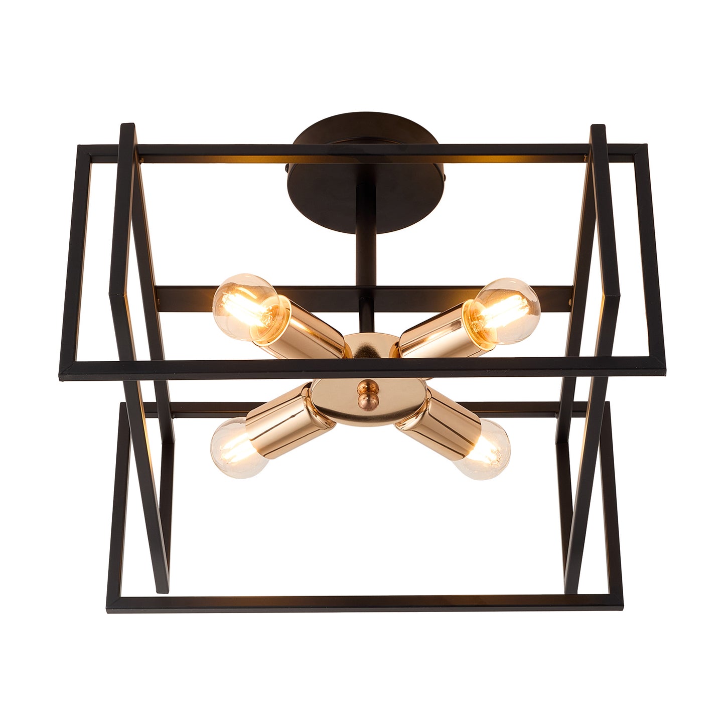 Industrial Semi-Flush Mount Ceiling Light