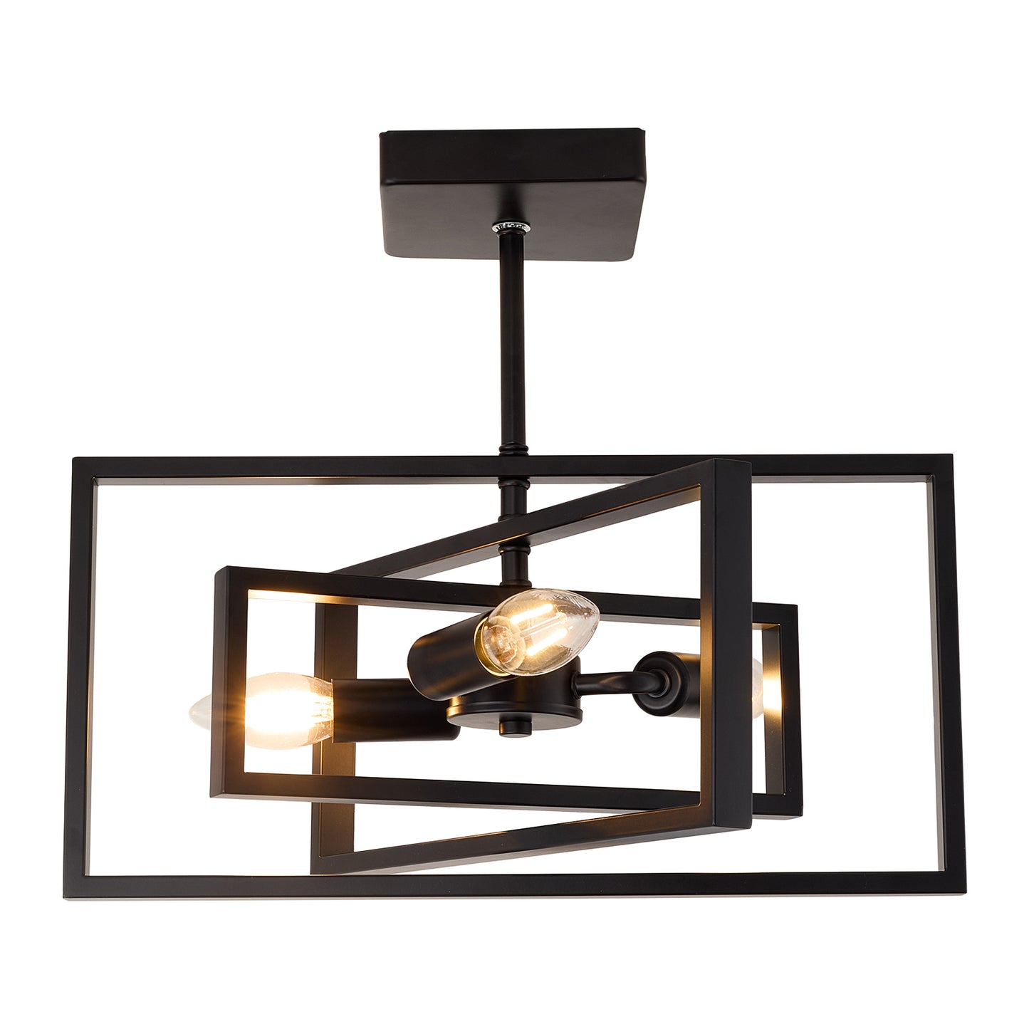 Industrial Semi-Flush Mount Ceiling Light