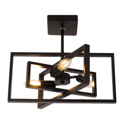 Industrial Semi-Flush Mount Ceiling Light