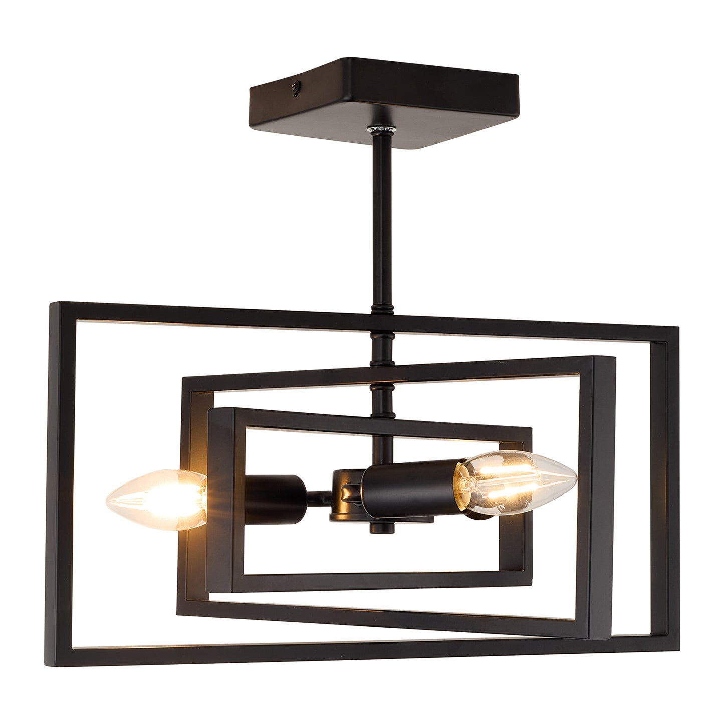 Industrial Semi-Flush Mount Ceiling Light