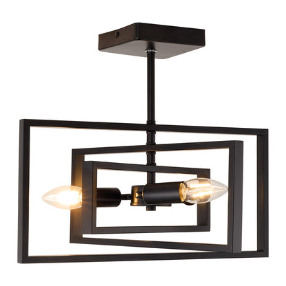 Industrial Semi-Flush Mount Ceiling Light