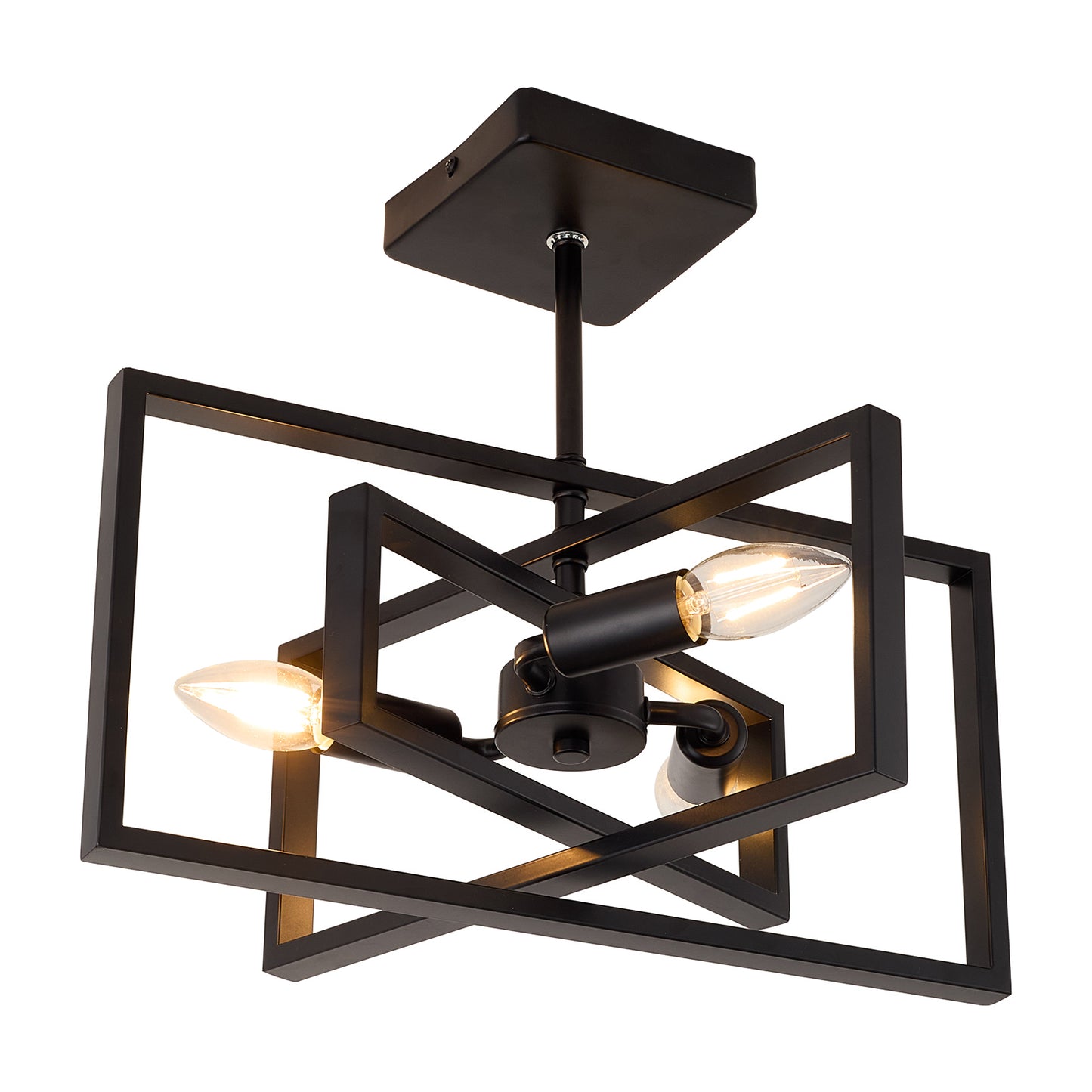 Industrial Semi-Flush Mount Ceiling Light