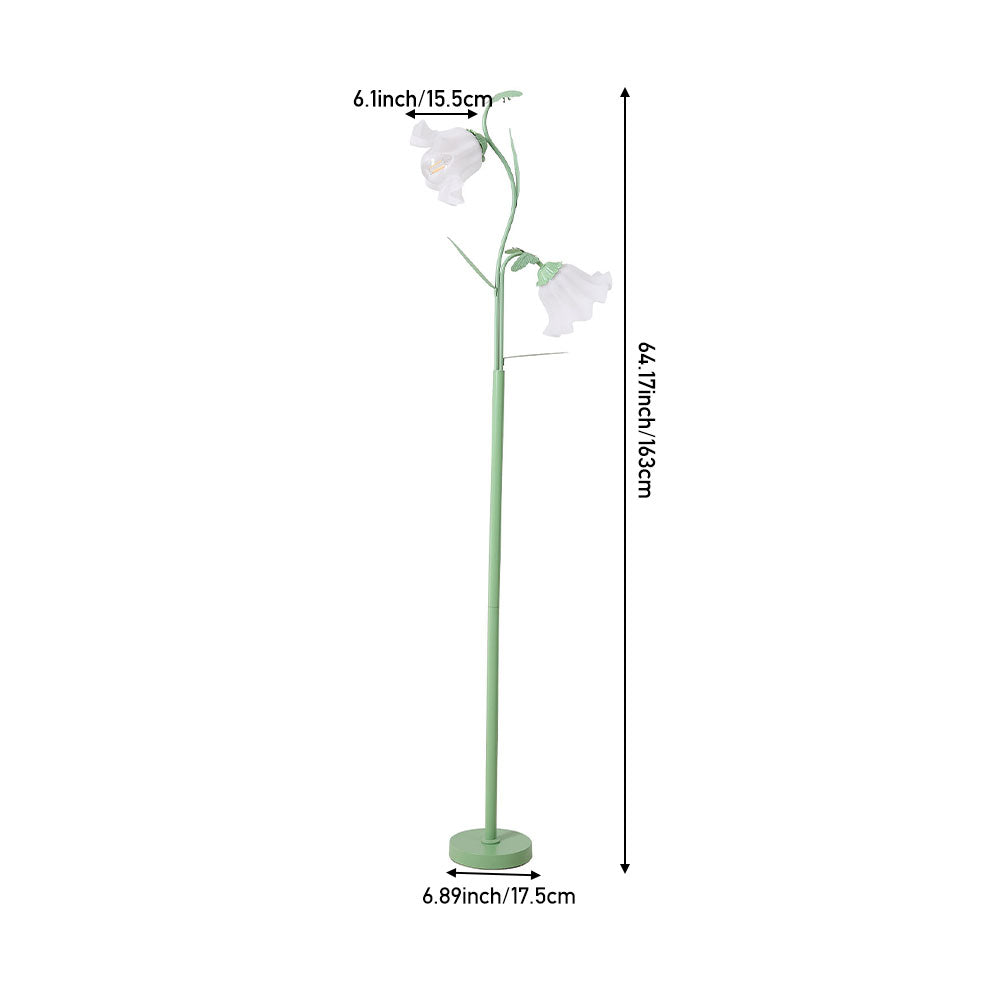 2-Light Flower Floor Lamp with Floor Switch