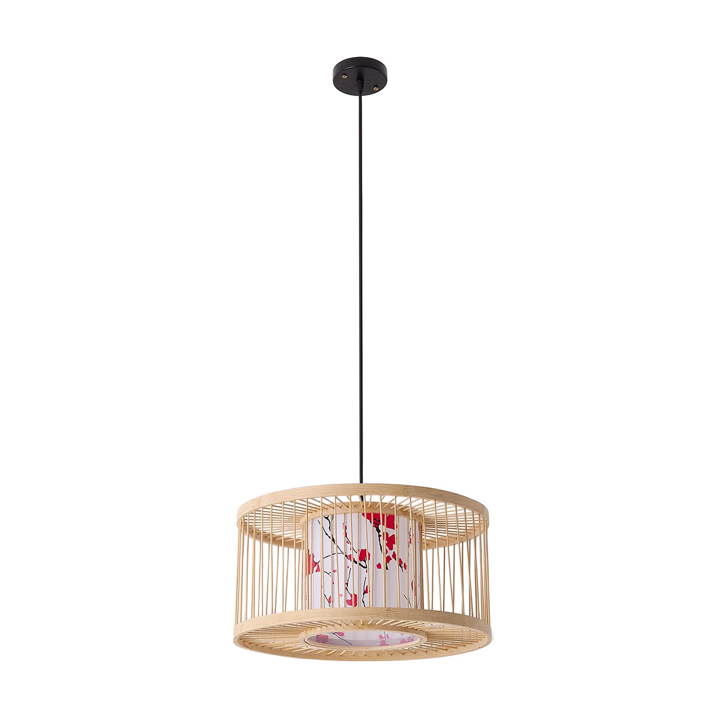 Bamboo-Woven Pendant Light