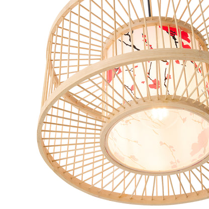 Bamboo-Woven Pendant Light