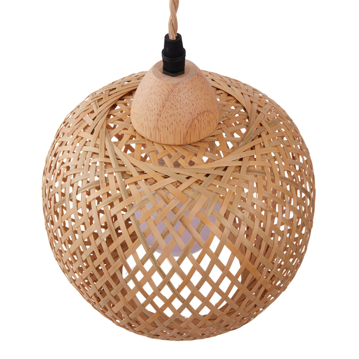 Bamboo Lampshade E27 Wall Light