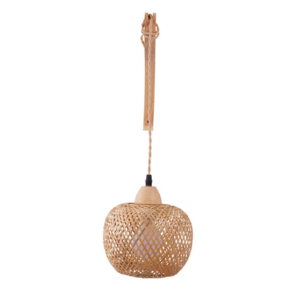 Bamboo Lampshade E27 Wall Light