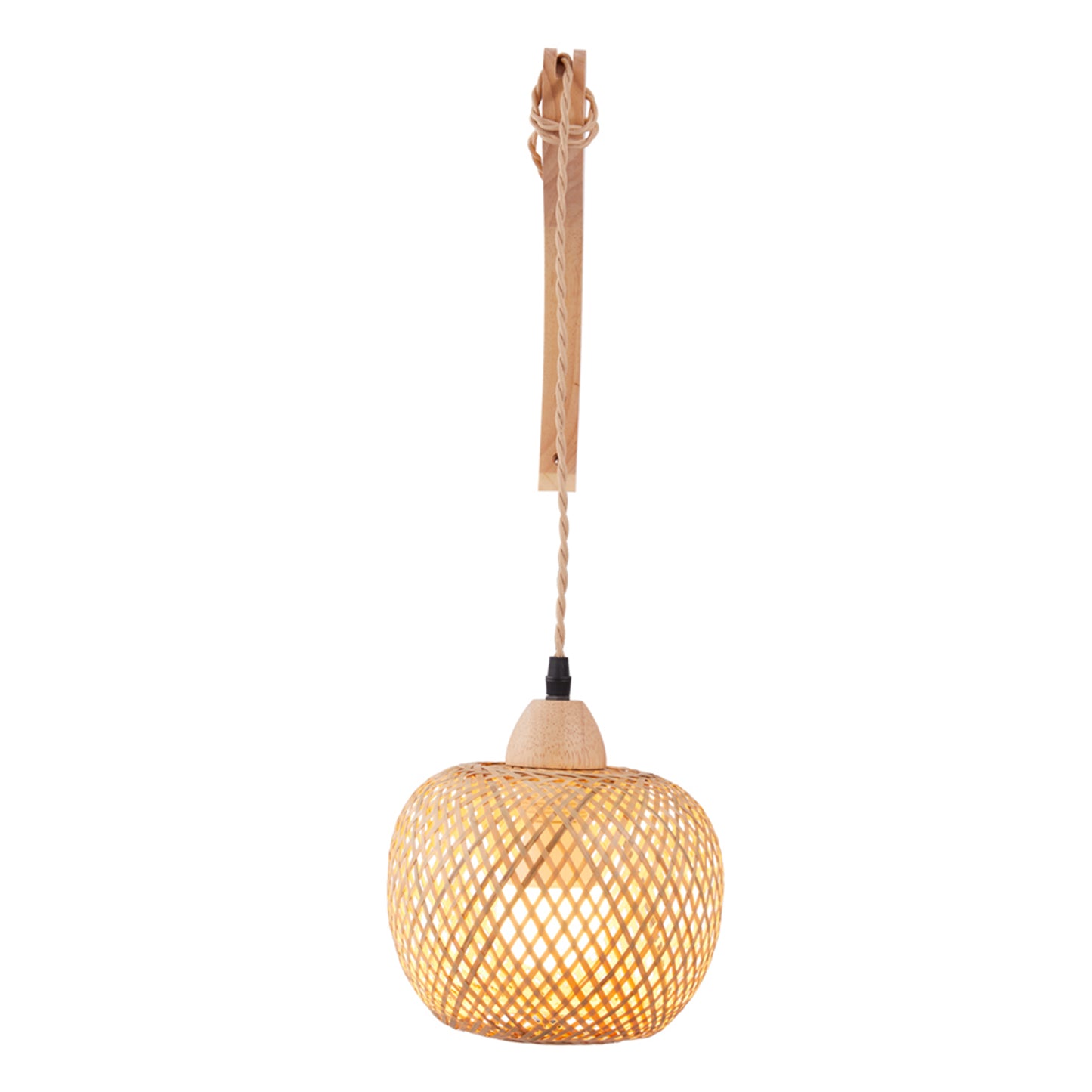 Bamboo Lampshade E27 Wall Light