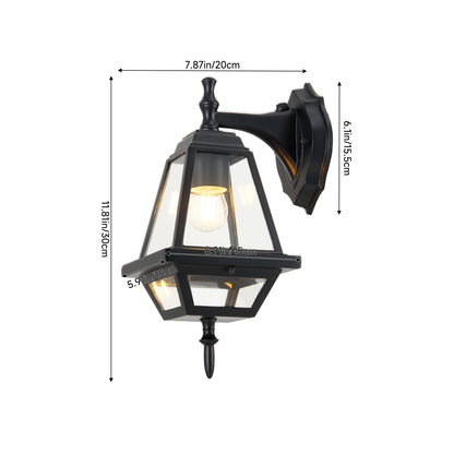 Black IP65 Weatherproof Outdoor Wall Light
