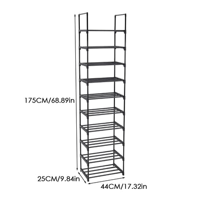 10 Tier Customizable Metal Shoe Rack