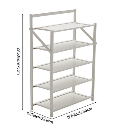 5/6-Tier Foldable Bamboo Shoe Rack