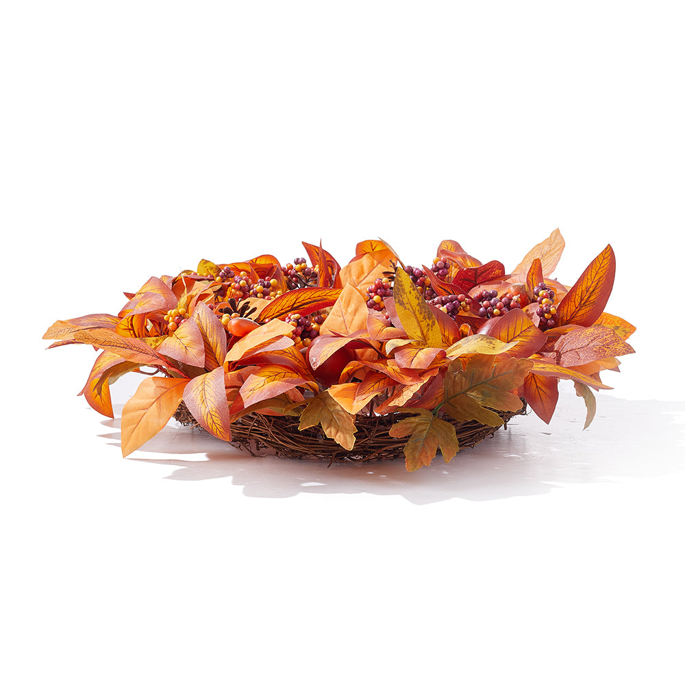 Halloween Maple Leaf Berry Wreath Artificial Wreath