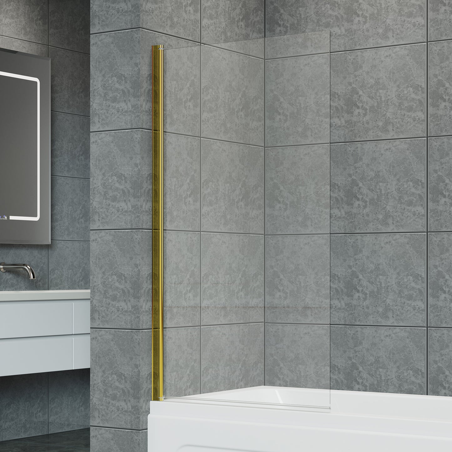 180 Degree Rotation Over Bath Shower Screen