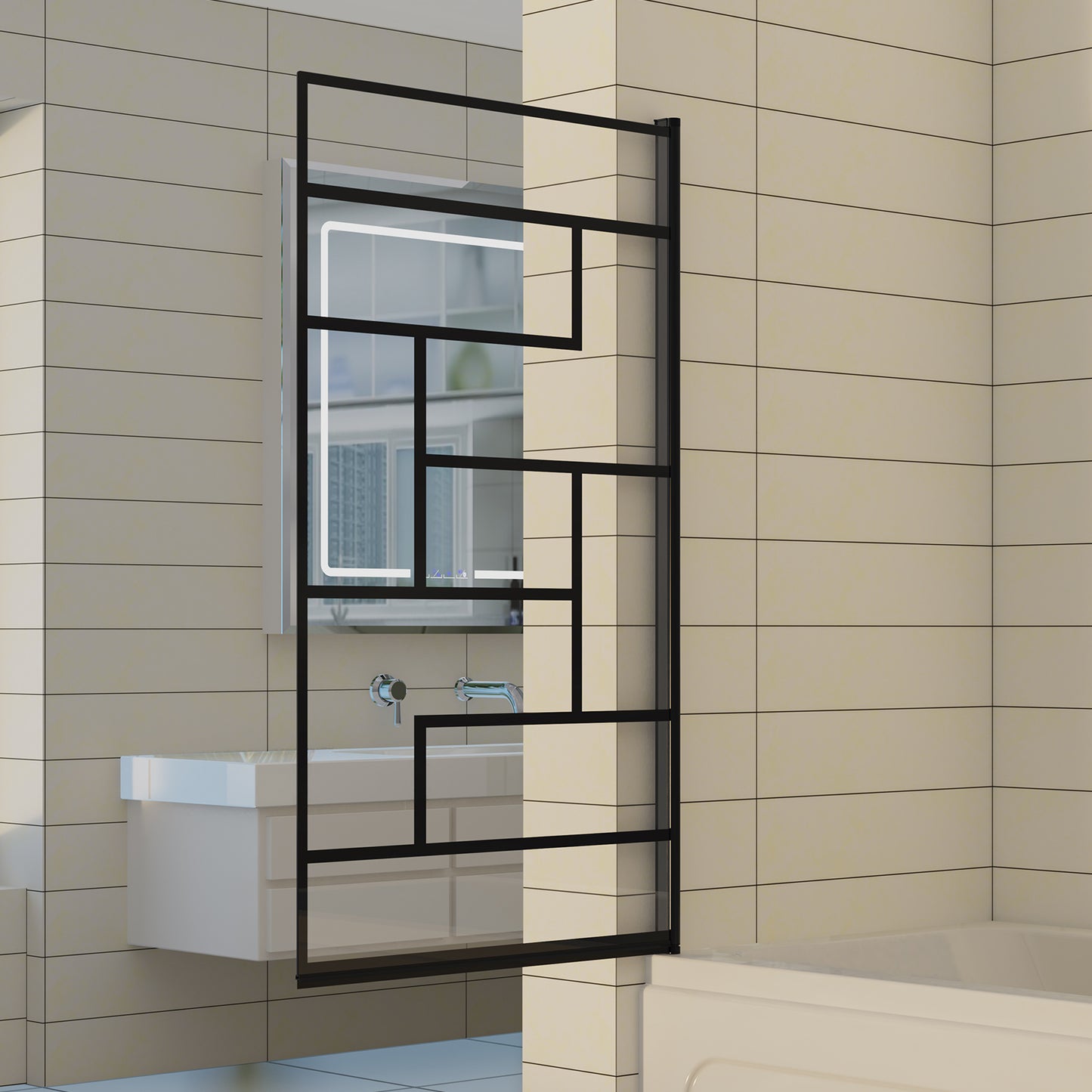 180 Degree Rotation Over Bath Shower Screen