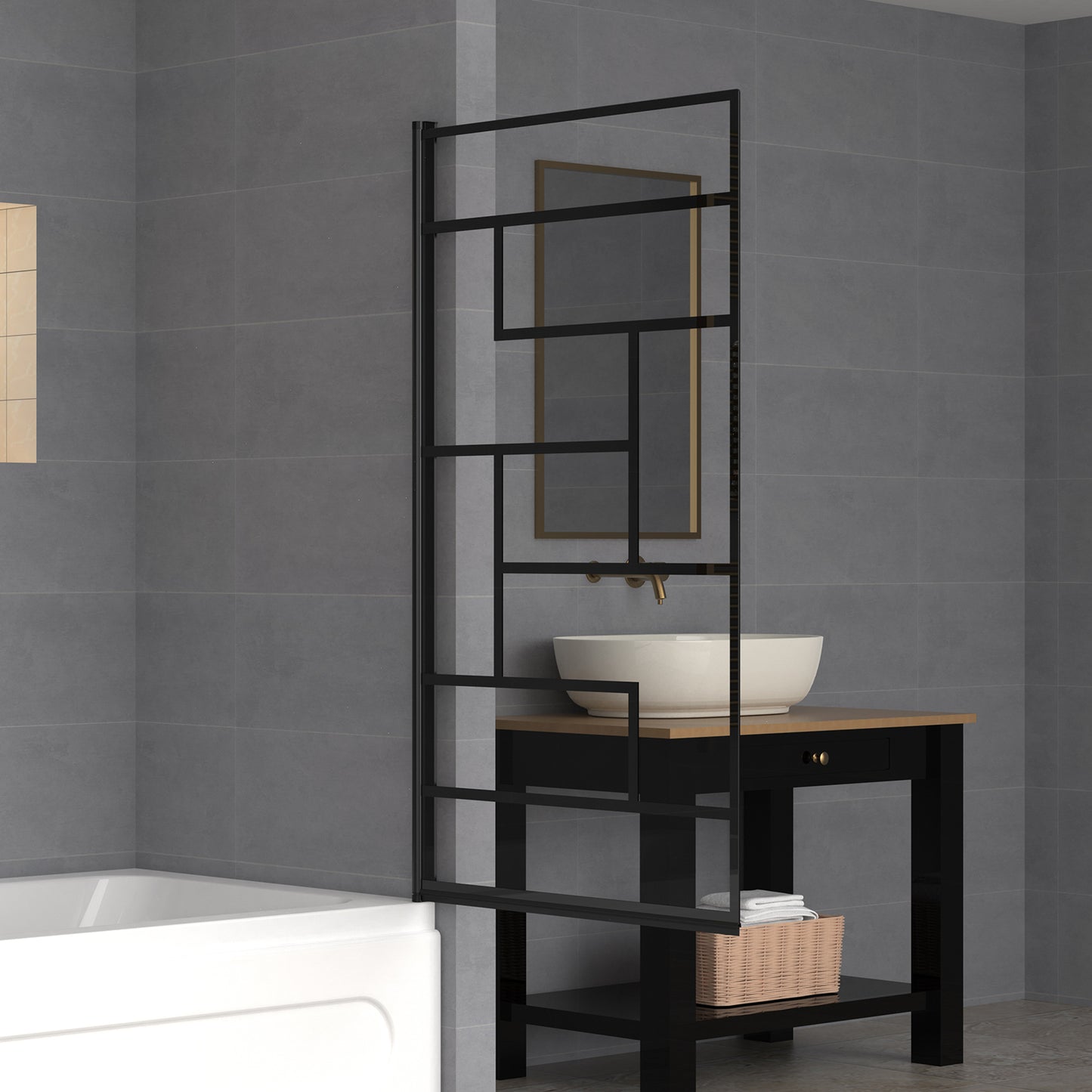 180 Degree Rotation Over Bath Shower Screen
