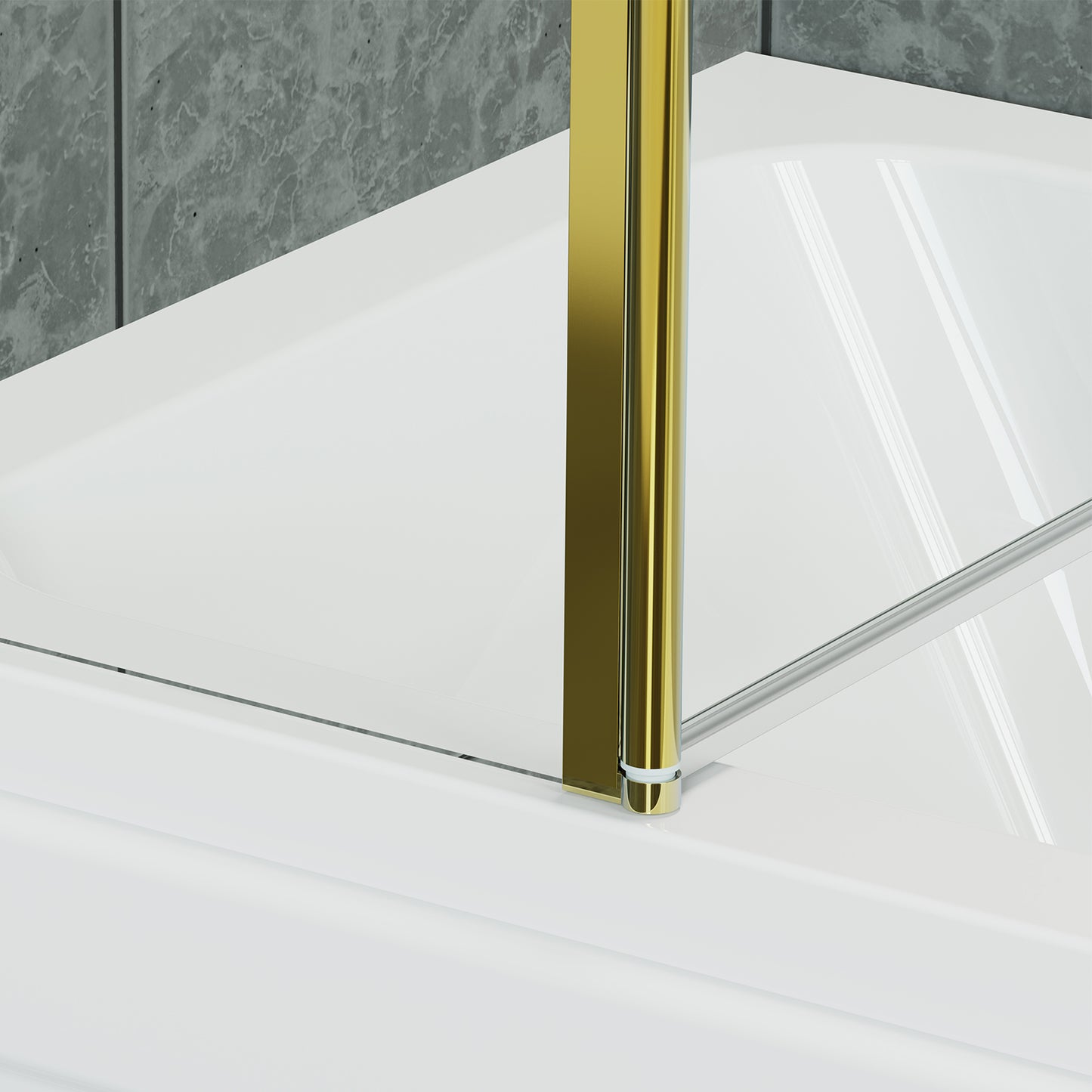 2-Section 180°Pivot Over Bath Shower Screen