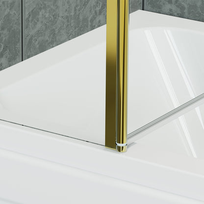 2-Section 180°Pivot Over Bath Shower Screen