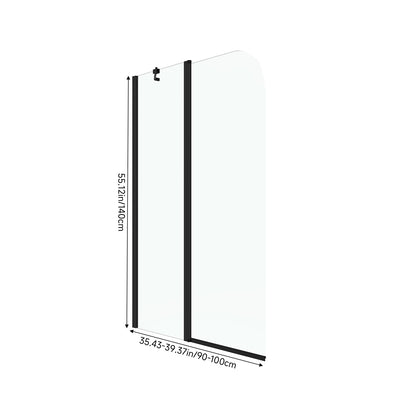 2-Section 180°Pivot Over Bath Shower Screen