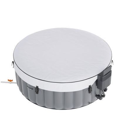 180cm x 71cm Grey Inflatable Hot Tub with Bubble Massage
