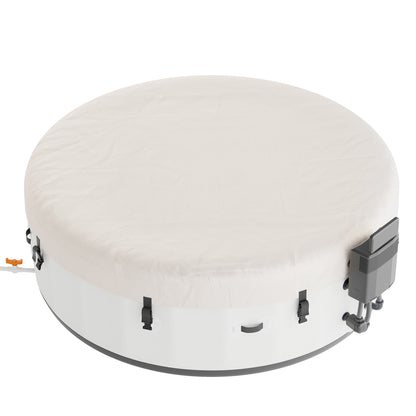 206cm x 71cm White Inflatable Hot Tub with Bubble Massage