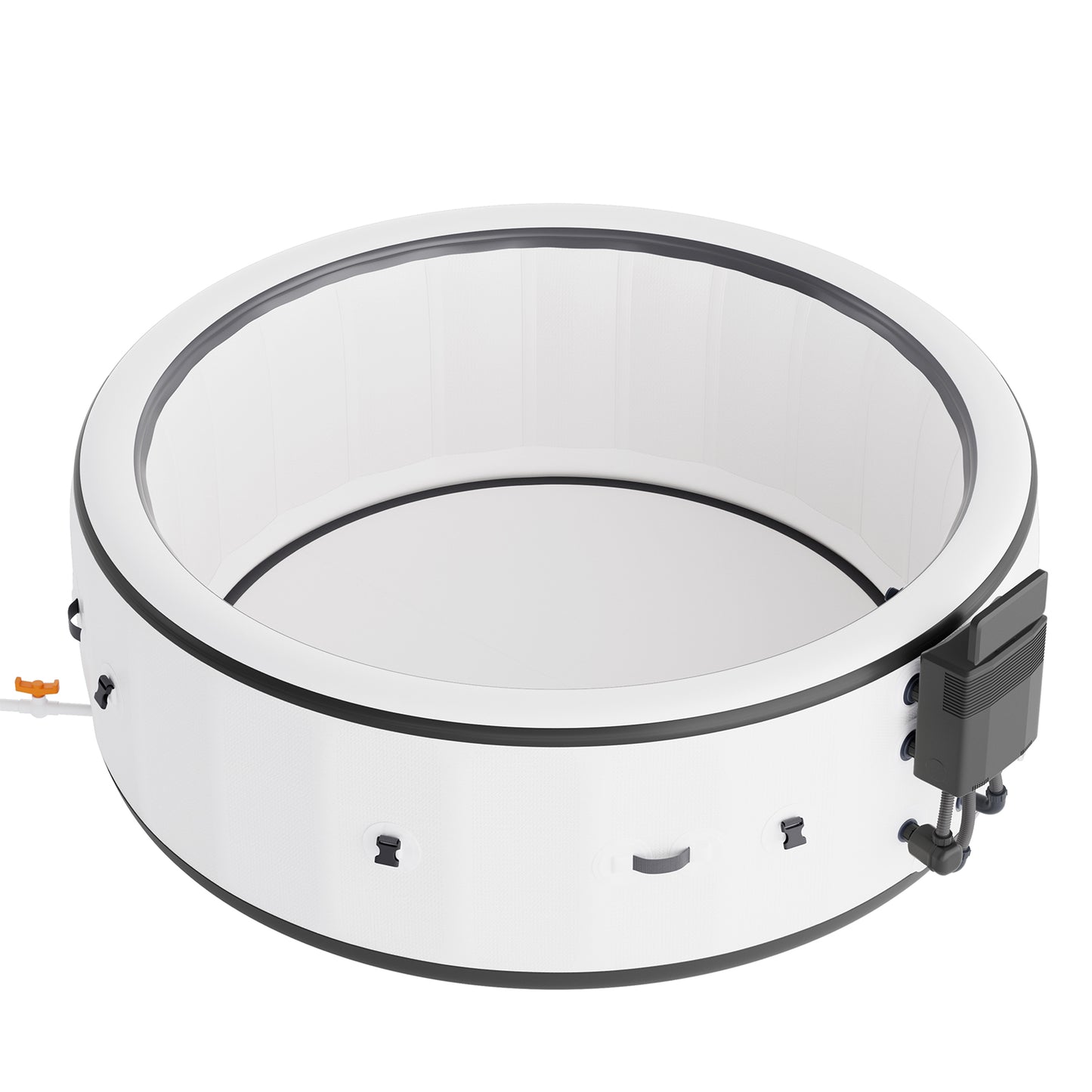 206cm x 71cm White Inflatable Hot Tub with Bubble Massage