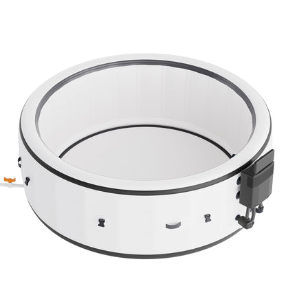 206cm x 71cm White Inflatable Hot Tub with Bubble Massage