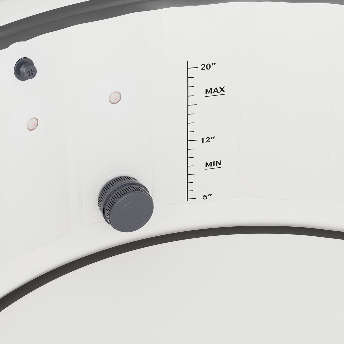 206cm x 71cm White Inflatable Hot Tub with Bubble Massage
