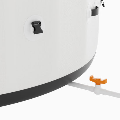 206cm x 71cm White Inflatable Hot Tub with Bubble Massage
