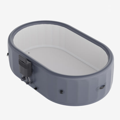 255cm x 71cm Grey Inflatable Hot Tub with Bubble Massage