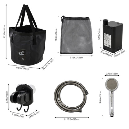 Rechargeable Shower Pump With LED Display