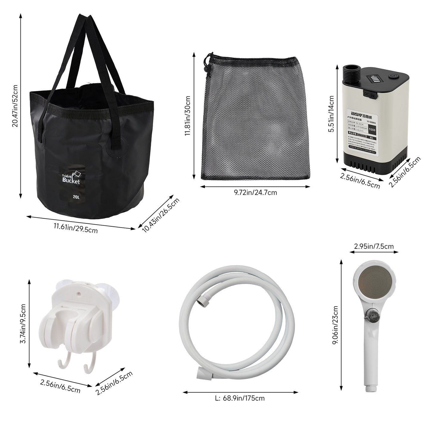 Rechargeable Shower Pump With LED Display