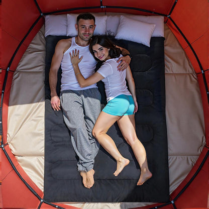 Large Double Sleeping Bag with Two Pillows