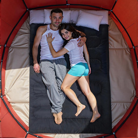 Large Double Sleeping Bag with Two Pillows