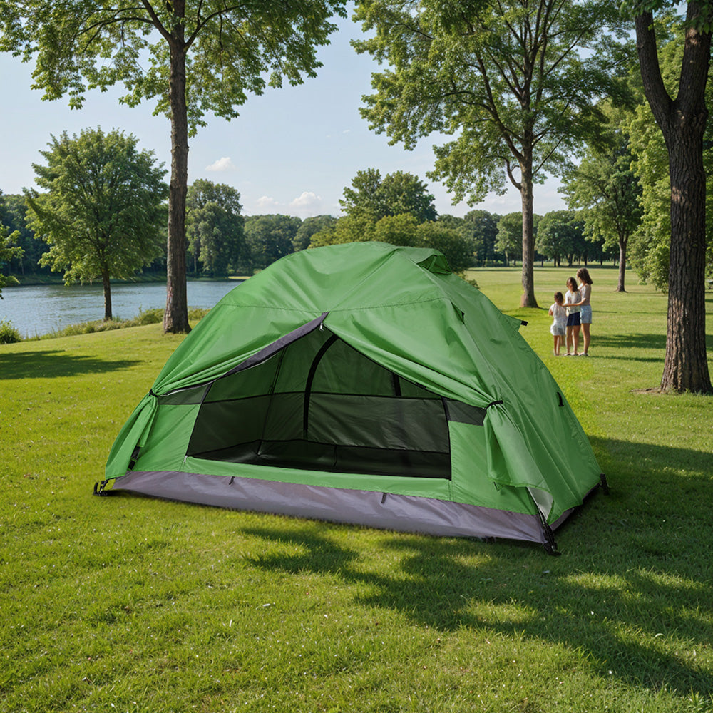 Portable Camping Tent with Detachable Top Cover for 1 Person