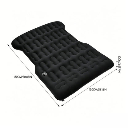 Inflatable Flocked Car Air Mattress with Built-in Pump