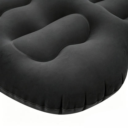 Inflatable Flocked Car Air Mattress with Built-in Pump