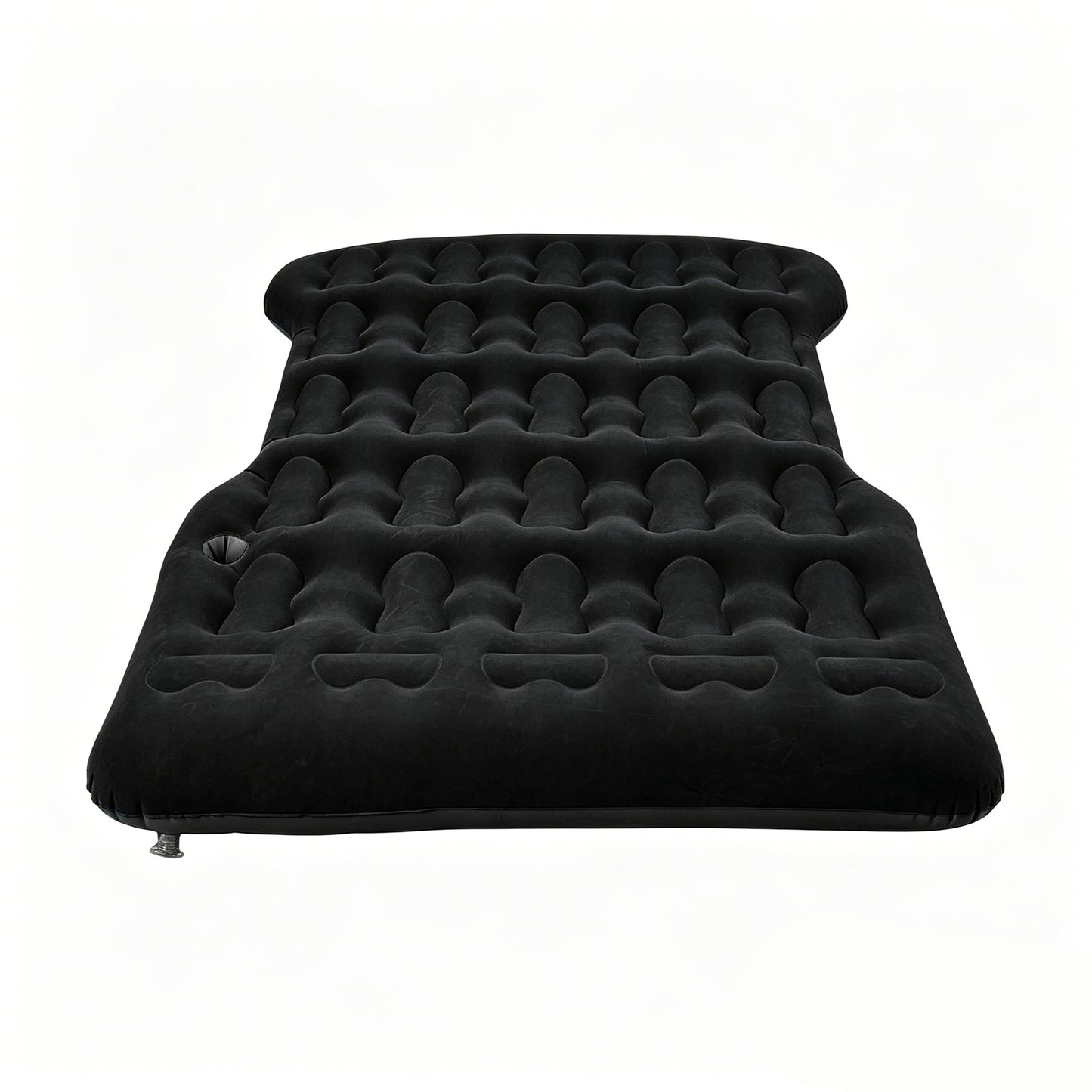 Inflatable Flocked Car Air Mattress with Built-in Pump