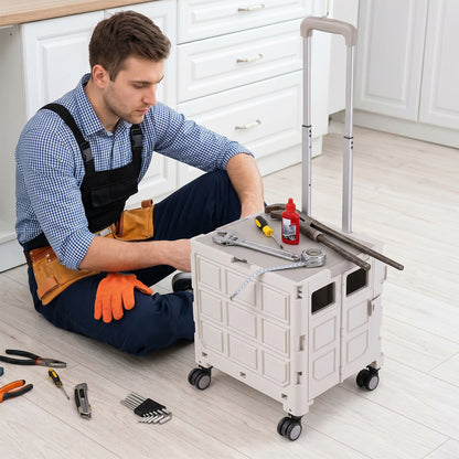 Folding Shopping Trolley Cart with Wheels