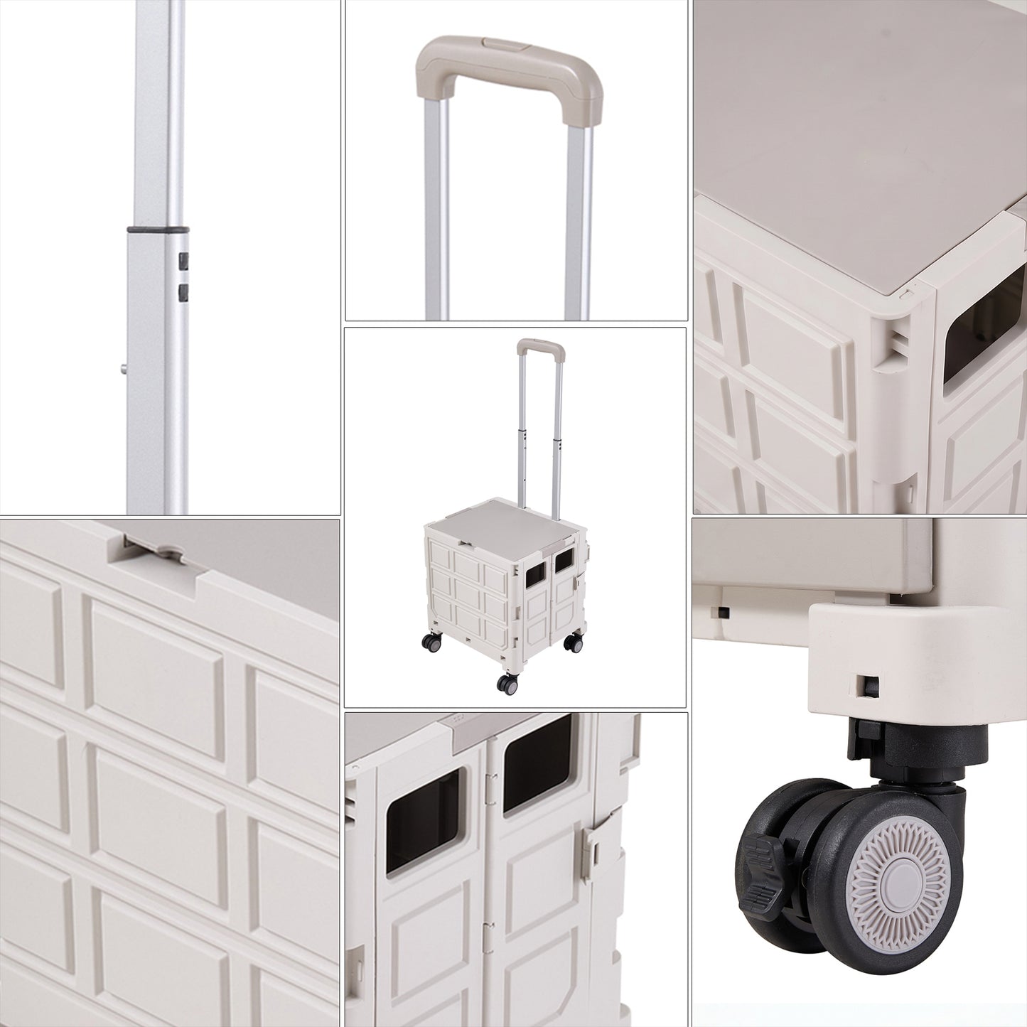 Folding Shopping Trolley Cart with Wheels