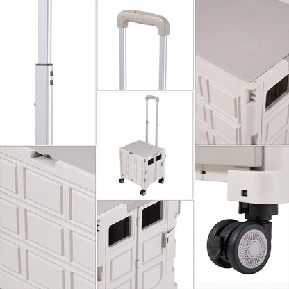 Folding Shopping Trolley Cart with Wheels