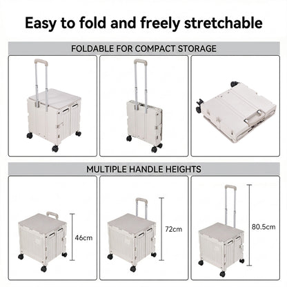 Folding Shopping Trolley Cart with Wheels