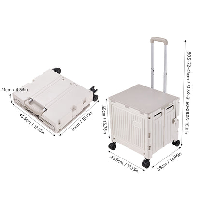Folding Shopping Trolley Cart with Wheels