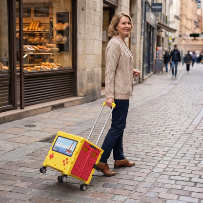 Folding 32L Shopping Trolley Cart with Wheels
