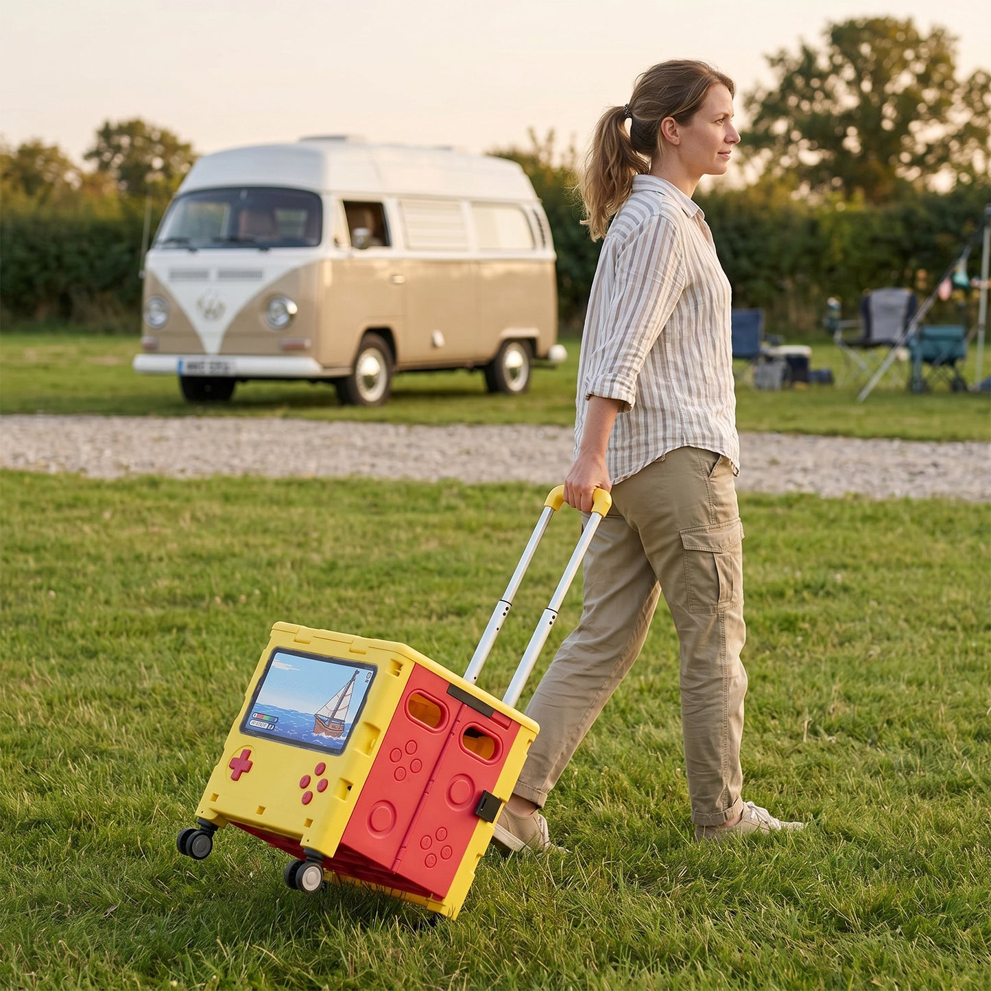Folding 32L Shopping Trolley Cart with Wheels