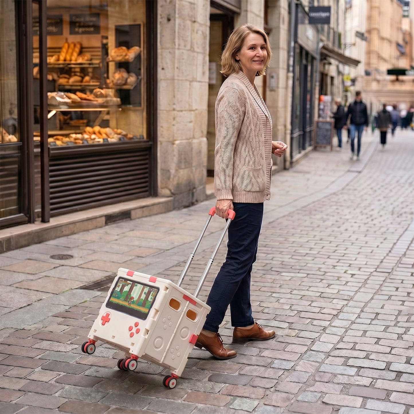 Folding 32L Shopping Trolley Cart with Wheels