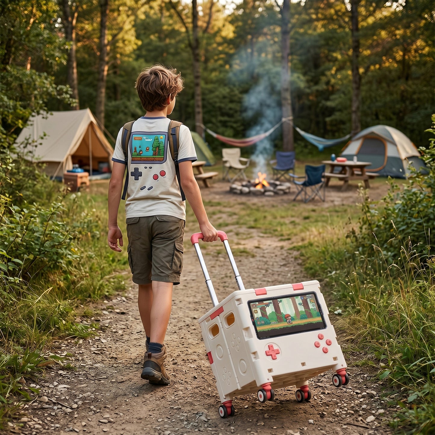 Folding 32L Shopping Trolley Cart with Wheels