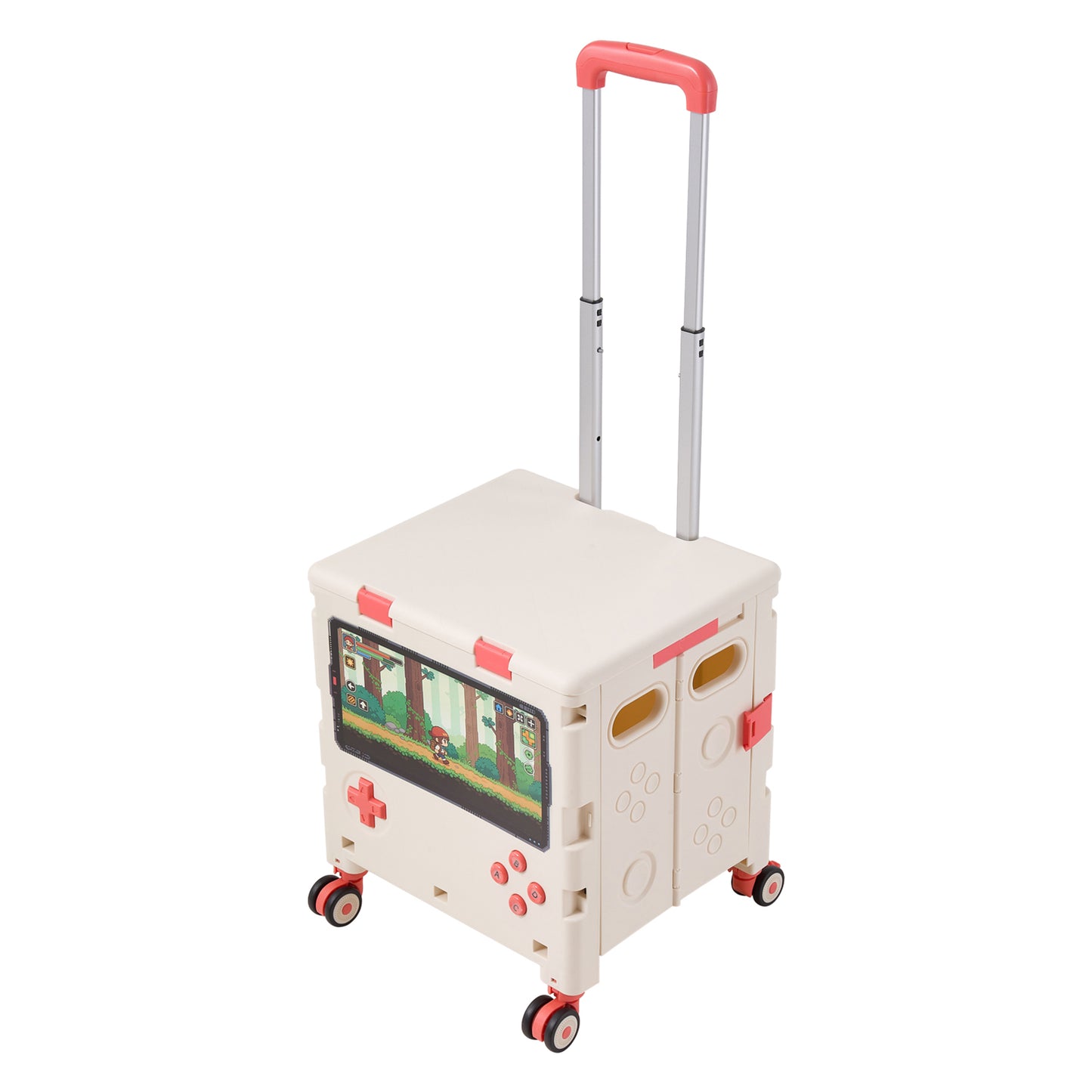 Folding 32L Shopping Trolley Cart with Wheels