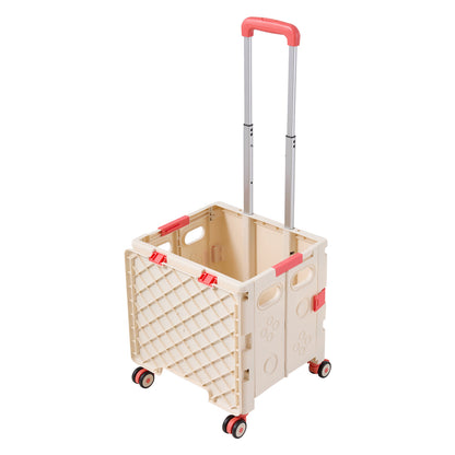 Folding 32L Shopping Trolley Cart with Wheels