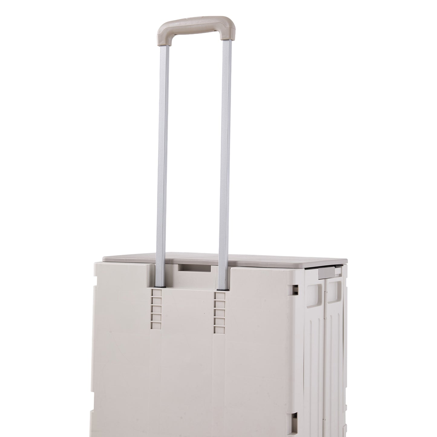 2-Tier Folding 72L Shopping Trolley Cart with Wheels