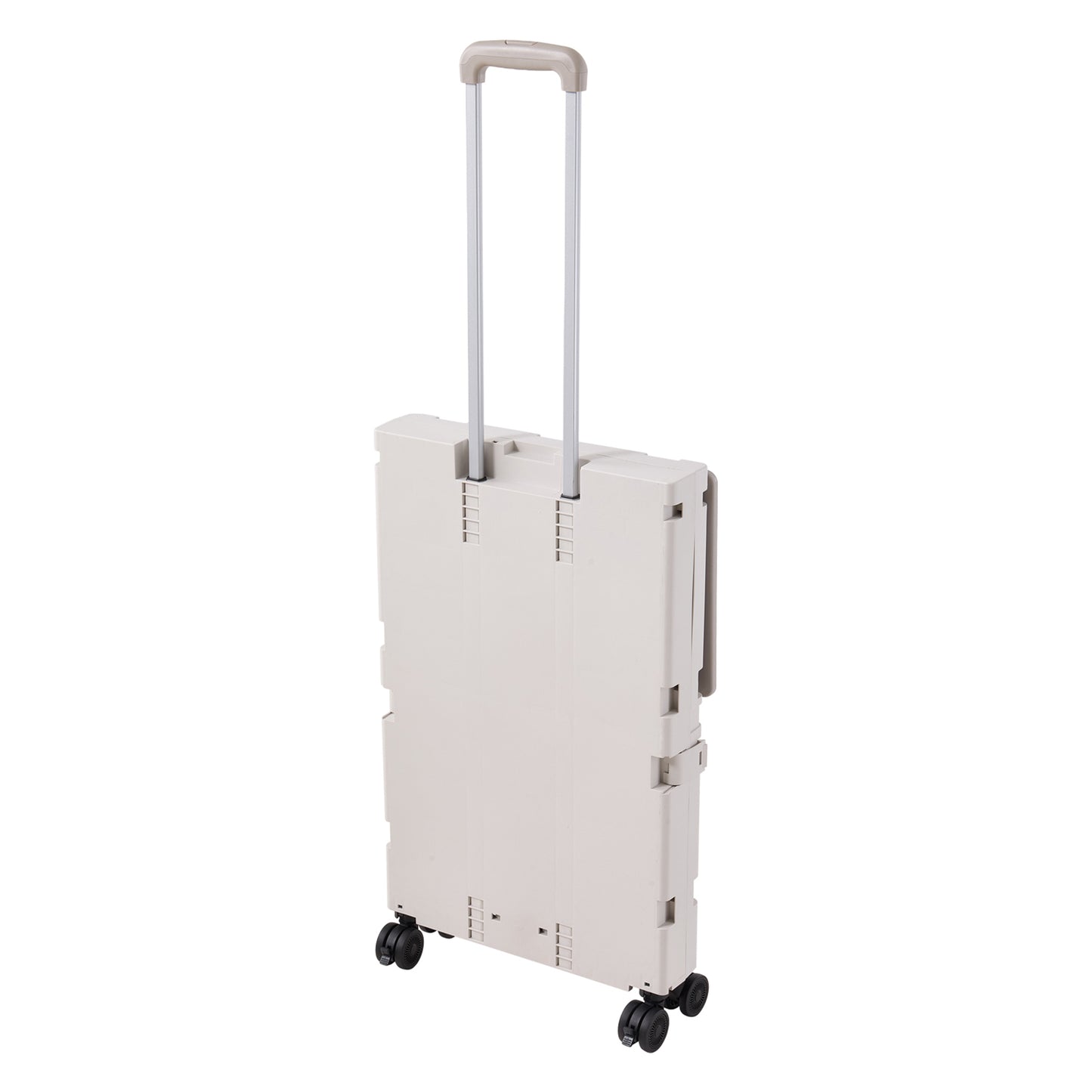 2-Tier Folding 72L Shopping Trolley Cart with Wheels